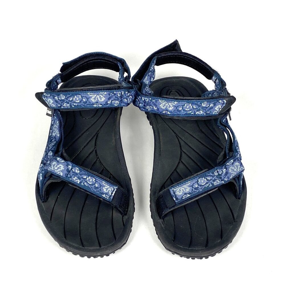 Teva Hiking Sport Water Sandals Womens Size 8.5 Blue Floral Hook Loop Strap 6465 - Picture 2 of 10